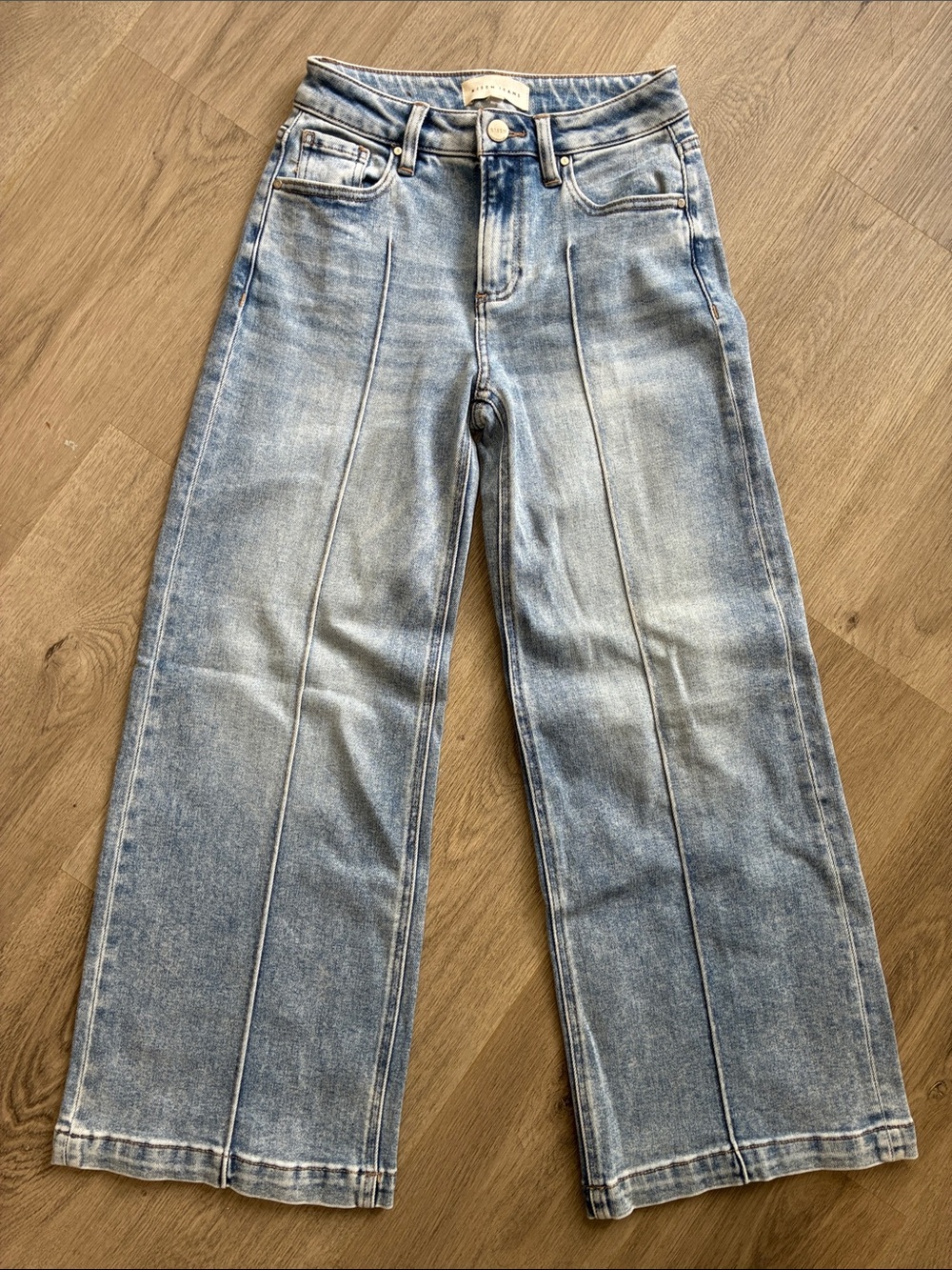 NWOT Risen Jeans Light Blue Wide Leg Flare Jeans